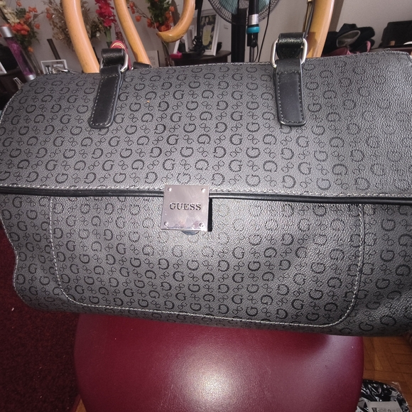 GUESS Gray Monogram Handbag - Picture 3 of 5